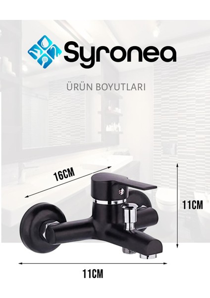 Siyah Armatür Delta Banyo Duş Bataryası Çift Girişli Prinç Aç Kapa Musluk fırsatları