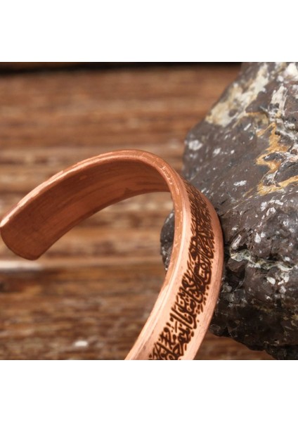 El Yapımı Motifli Saf Bakır Unisex Bileklik SPF-B-008 fiyatları