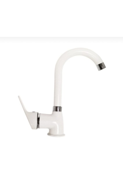 Beyaz Lavabo Bataryası Armatür