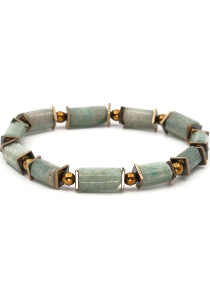 Amazonit Hematit Doğal Taş Bileklik SPF-A-007 fiyatları