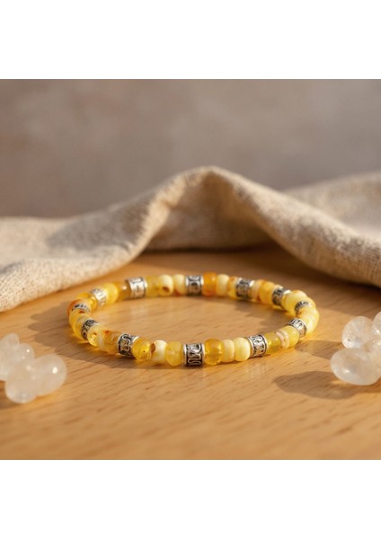 Kehribar ve Hematit Doğal Taş Bileklik SPF-A-042 fiyatları