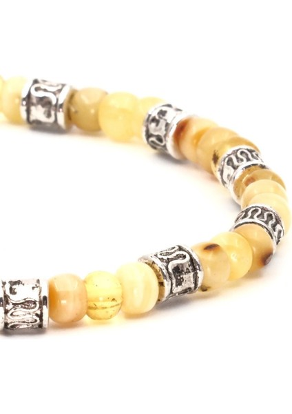 Kehribar ve Hematit Doğal Taş Bileklik SPF-A-042 fırsatları