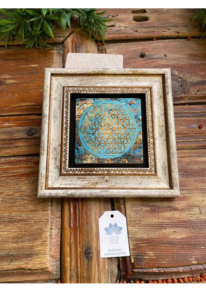 Yaşam Çiçeği Taşlı Çerçeveli Duvar Dekoru 20X20 Cm, Renkli ve Şık Tasarım modelleri