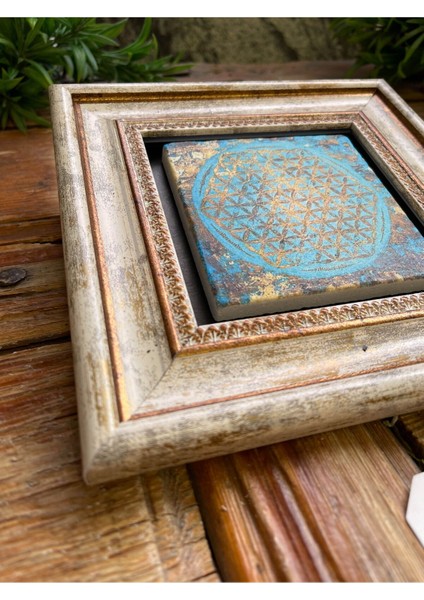 Yaşam Çiçeği Taşlı Çerçeveli Duvar Dekoru 20X20 Cm, Renkli ve Şık Tasarım fırsatları