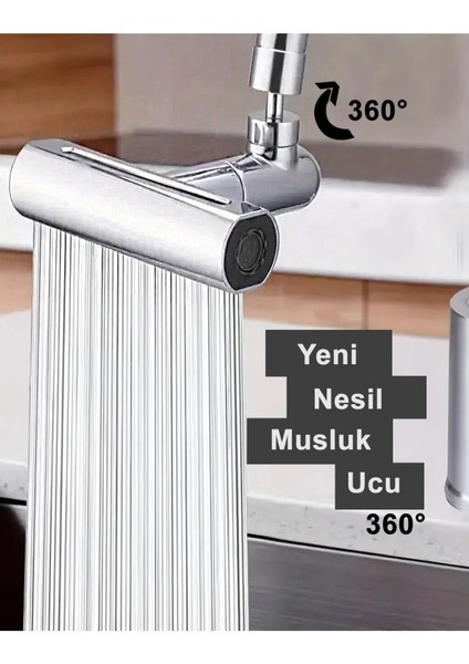 Chot Lüx 360° Derece Döner Musluk Ucu 4 Fonksiyonlu Eviye Kaliteli Banyo Mutfak Batarya Oynar Başlık fırsatları