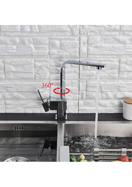 Mix Kare Eviye L Boru Mutfak Bataryası Aç Kapa Ağır Gövde Musluk fırsatları