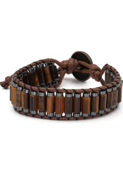 Kaplan Gözü ve Hematit Doğal Taş Bileklik SPF-A-037 modelleri