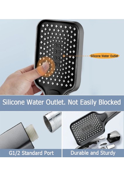 Oceandeep Geniş Çoklu Noozle Banyo Duş Başlığı Yeni Nesil Başlık indirimleri