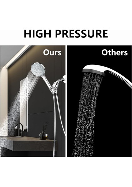 Nilüfer Duş Başlığı Seti 1,5 Metre Örgülü Duş Hortumu ve 5 Fonksiyonlu Banyo Başlık Telefon fırsatları