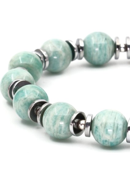 Amazonit ve Hematit Doğal Taş Bileklik SPF-A-008 fırsatları