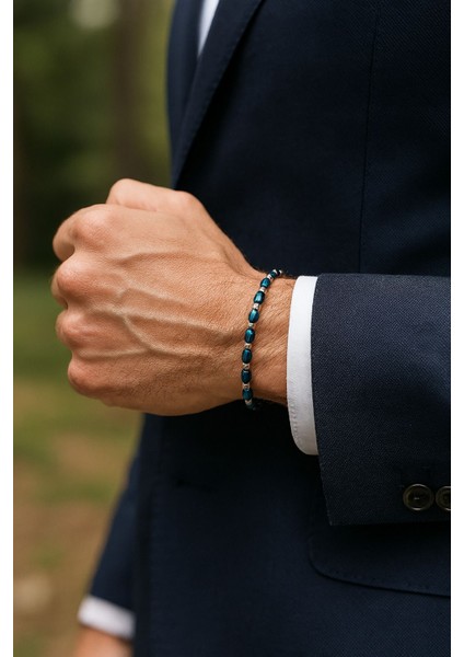 Hematit Macrome Doğal Taş Bileklik SPF-A-026