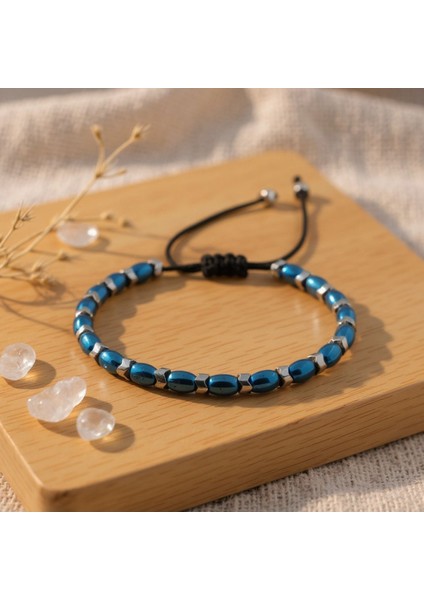 Hematit Macrome Doğal Taş Bileklik SPF-A-026 fiyatları