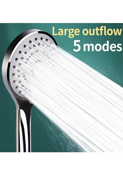 Krom Fuma 5 Fonksiyonlu Banyo Duş Başlığı Ergonomik Tasarımlı Başlık Banyo Telefon fiyatları