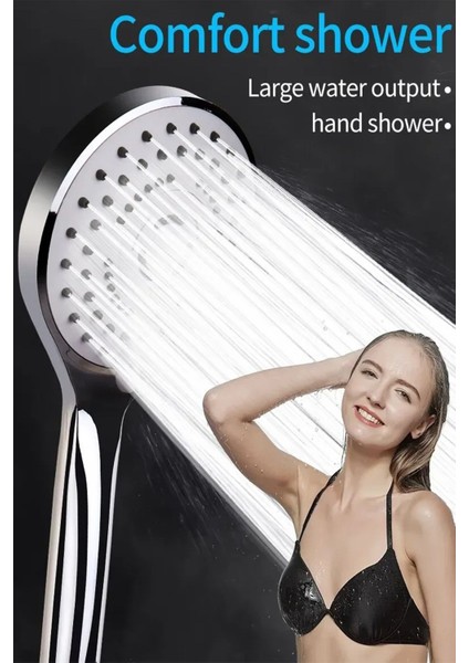 Krom Fuma 5 Fonksiyonlu Banyo Duş Başlığı Ergonomik Tasarımlı Başlık Banyo Telefon fırsatları