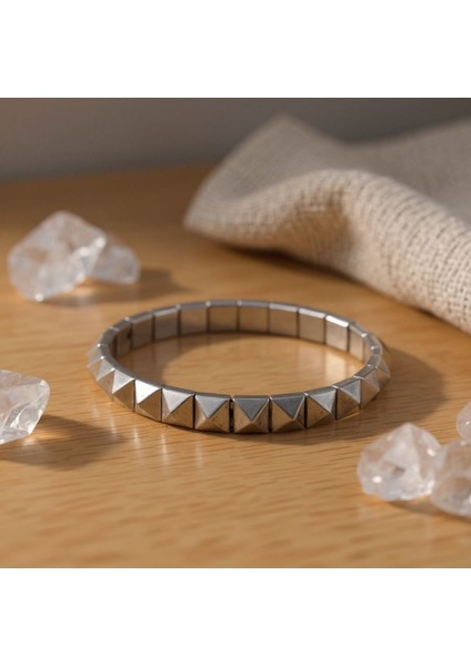 Hematit Doğal Taş Bileklik SPF-A-024