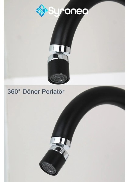 Milano Mix Siyah Mutfak Eviye Bataryası Oynar Başlıklı Aç Kapa Musluk modelleri