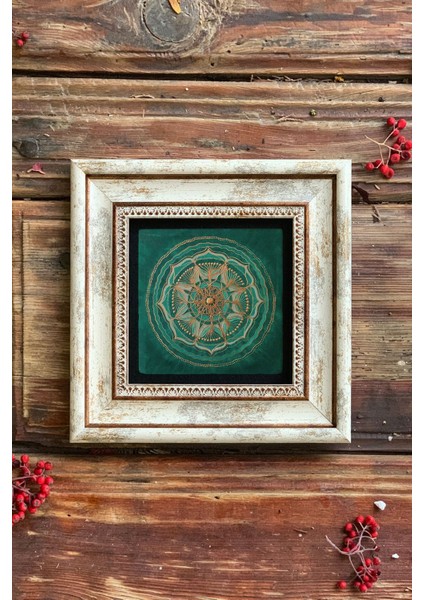 Mistik Temalı 20X20 cm Taş Çerçeveli Duvar Dekoru, Sıcak ve Şık Bir Dekor Parçası fiyatları