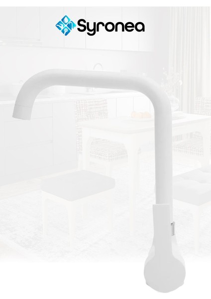 Beyaz Delta Köşe Borulu Mutfak Evye Lavabo Bataryası Aç Kapa Musluk modelleri