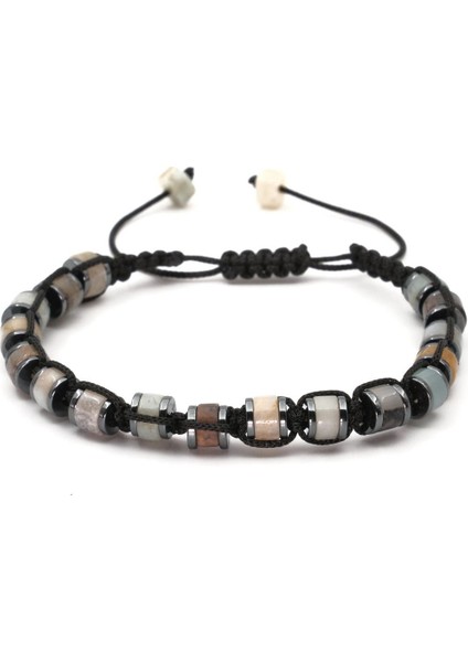 Amazonit ve Hematit Macrome Doğal Taş Bileklik SPF-A-010 fiyatları