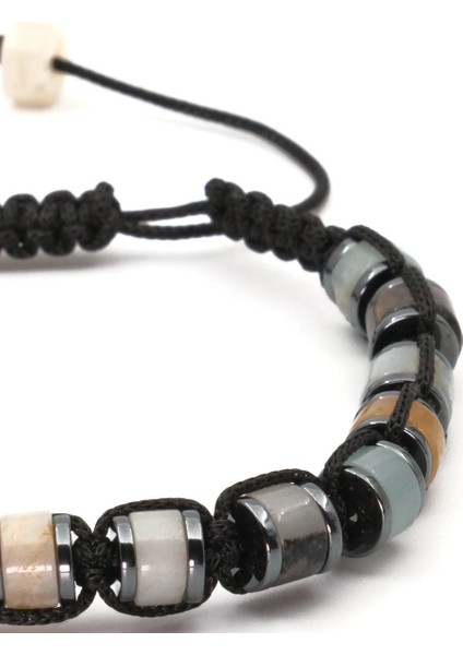 Amazonit ve Hematit Macrome Doğal Taş Bileklik SPF-A-010 modelleri