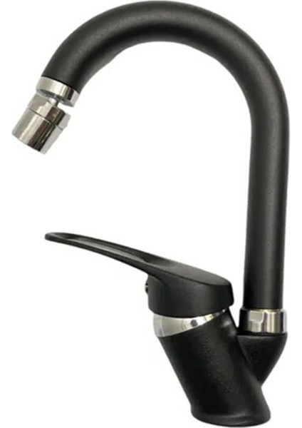 Siyah Mix Oynar Başlıklı Lavabo Mutfak Bataryası Kısa Borulu Garantili Musluk fiyatları