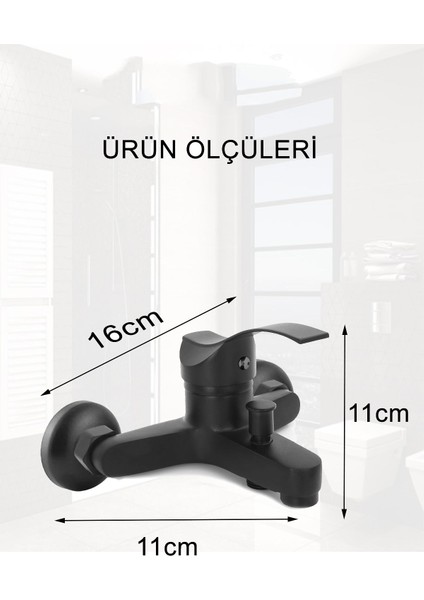 Mat Siyah Mix Banyo Duş Bataryası Robot Yağmurlama Duş Seti 2 In 1 Set fiyatları