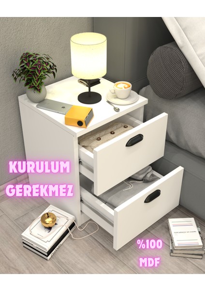 Nori Gizli Bölmeli Komodin,mdf,kurulu Gönderilir,montaj Gerekmez