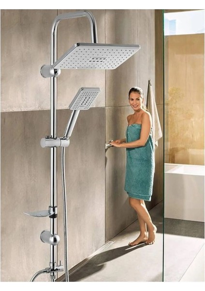 Beyaz Rusya 4 Parça Robot Yağmurlama Tepe Duş Seti Banyo Bataryası Mutfak ve Lavabo Musluk Batarya