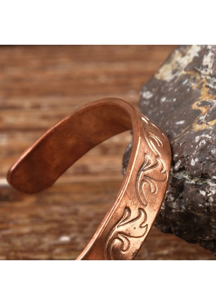 El Yapımı Motifli Saf Bakır Unisex Bileklik SPF-B-004 fiyatları