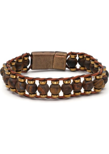 Kaplan Gözü ve Hematit Doğal Taş Bileklik SPF-A-039 fiyatları