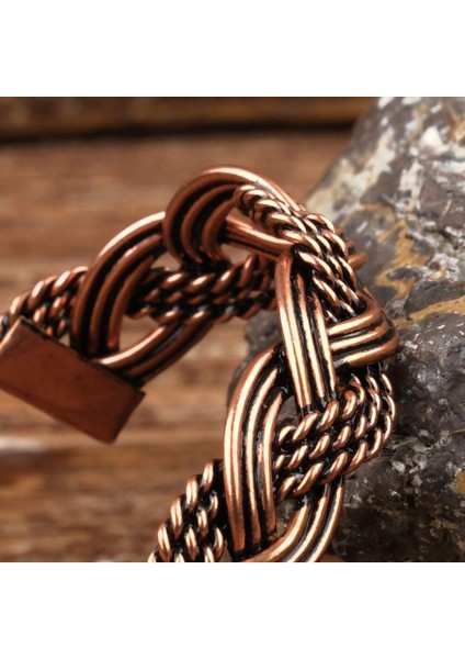 El Yapımı Motifli Saf Bakır Unisex Bileklik SPF-B-006 fiyatları