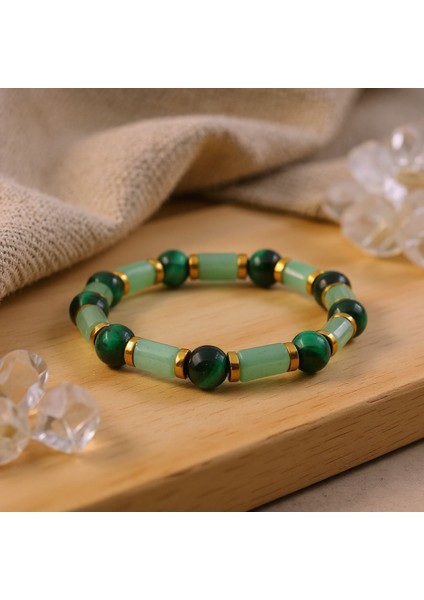 Kaplan Gözü ve Aventurin Doğal Taş Bileklik SPF-A-034 fiyatları