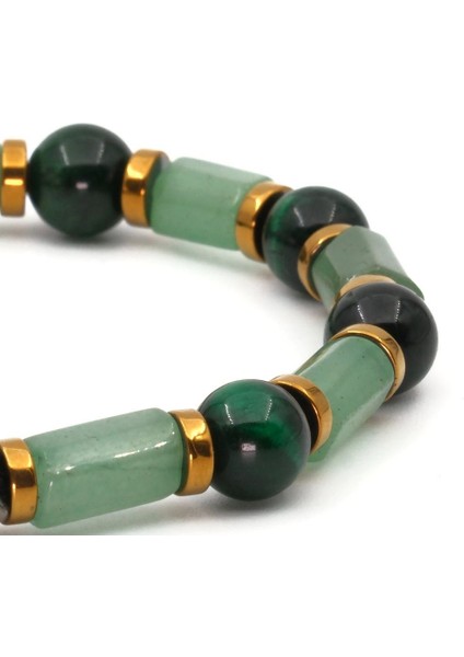 Kaplan Gözü ve Aventurin Doğal Taş Bileklik SPF-A-034 fırsatları