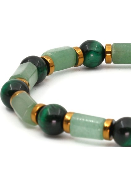 Kaplan Gözü ve Aventurin Doğal Taş Bileklik SPF-A-034 indirimleri