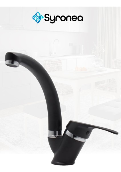 Mix Siyah Mutfak Banyo Lavabo Bataryası Aç Kapa Musluk