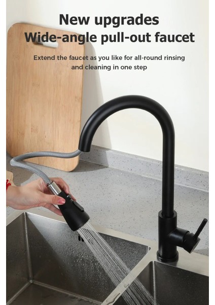 Uzatma Hortumlu Siyah Mutfak Eviye Bataryası Sipirialli Esnek Fonksiyonlu Başlıklı Musluk Batarya fiyatları