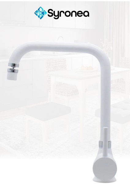 Delta Beyaz Mutfak Evye Lavabo Bataryası 360 Derece Döner Başlıklı Batarya Musluk modelleri