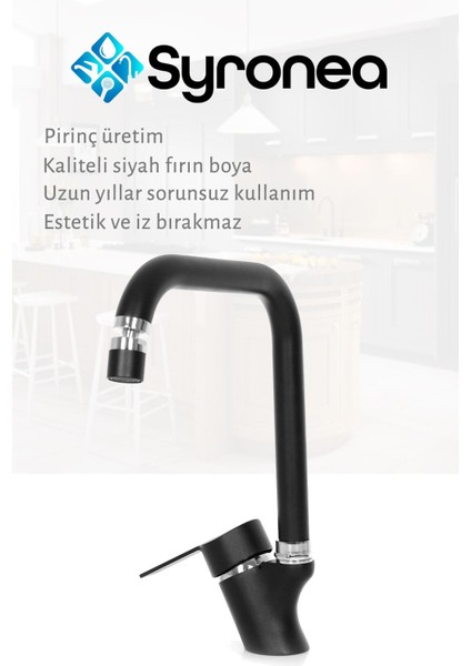 Siyah Mutfak Eviye Bataryası Aç Kapa Musluk fiyatları