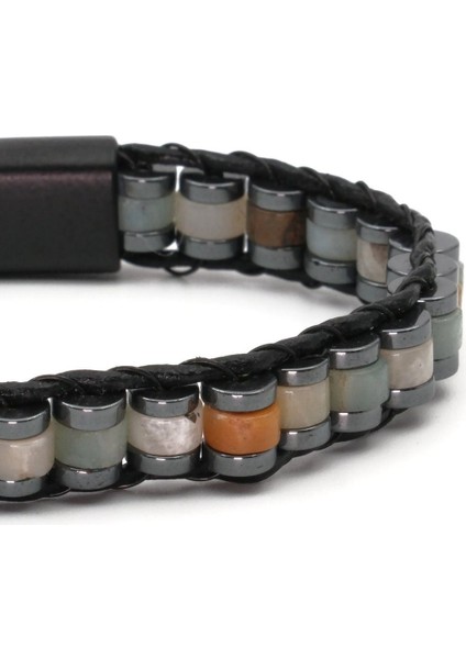 Amazonit ve Hematit Doğal Taş Bileklik SPF-A-009 modelleri