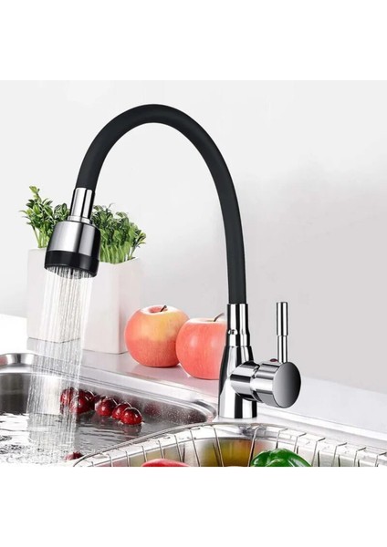 Mix Kuğu Mutfak Evye Bataryası Sipiral Hortumlu 2 Fonksiyonlu Musluk Sıcak Soğuk Girişli modelleri