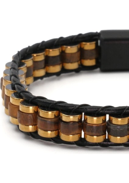 Kaplan Gözü ve Hematit Doğal Taş Bileklik SPF-A-036 indirimleri