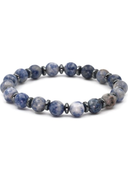 Küre Sodalit ve Hematit Doğal Taş Doğal Taş Bileklik SPF-A-049 fiyatları