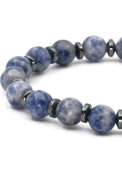 Küre Sodalit ve Hematit Doğal Taş Doğal Taş Bileklik SPF-A-049 fırsatları