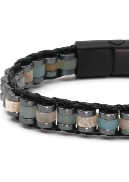 Amazonit ve Hematit Doğal Taş Bileklik SPF-A-009 fırsatları
