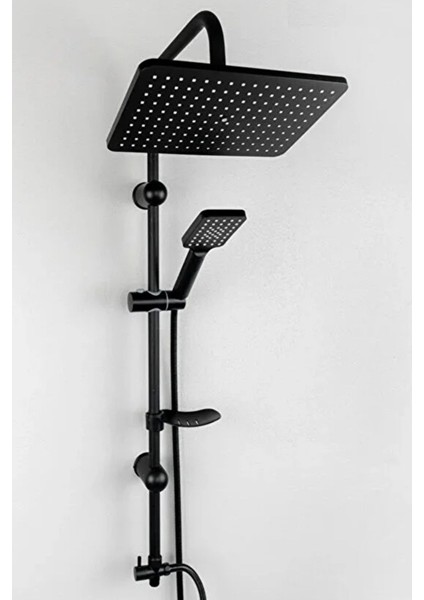 Siyah Dolina Robot Yağmurlama Tepe Duş Seti 2 Fonksiyonlu Yeni Nesil Duş Başlığı Seti