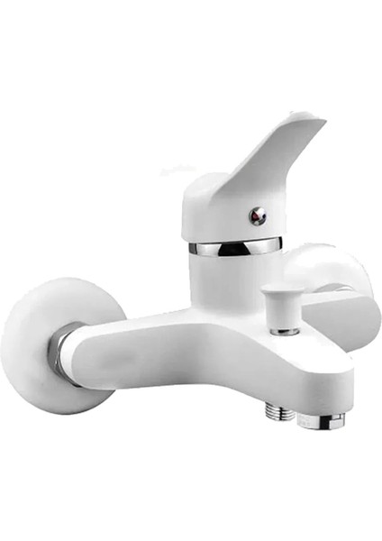 Beyaz Sürgülü 5 Fonksiyonlu Başlıklı Banyo Duş Seti Beyaz Mix Banyo Bataryası Seti Garantili modelleri