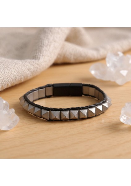 Hematit Doğal Taş Bileklik SPF-A-022