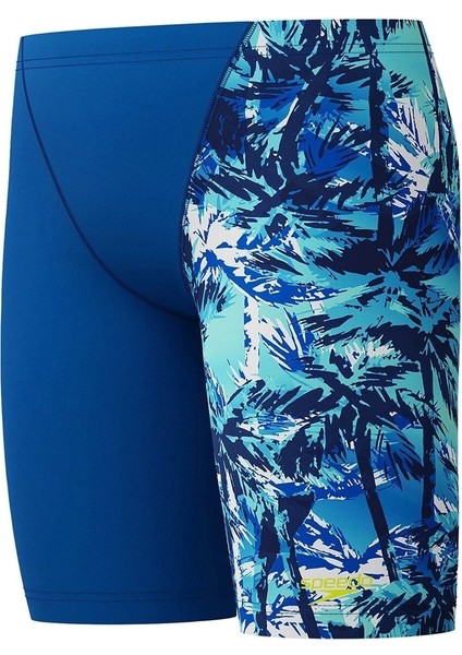 Allover Leg V Cut Jam-Mer Erkek Çocuk Yüzücü Mayosu Mavi fiyatları