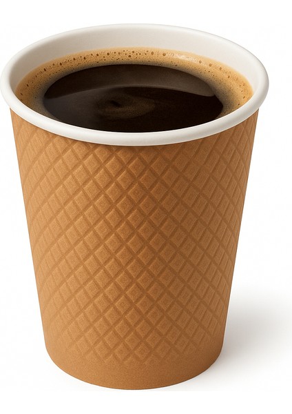 Kahve Bardağı 8 Oz, Küçük Kağıt Çay Bardakları 250 Ml, Soğuk ve Sıcak Içecekler, Waffle Kraft 20 Adet fırsatları