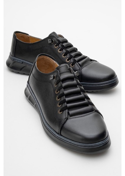 Hakiki Deri, Bağcıksız, Lastikli Iç Dış Deri Erkek Ayakkabı